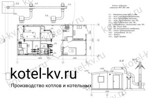 Блочная котельная 800 кВт с ГВС с бытовыми помещениями с резервом